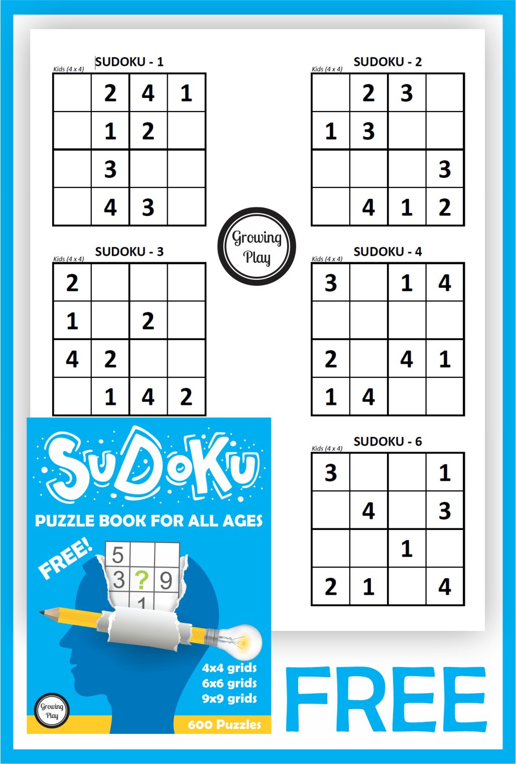 Sudoku for kids printable pdf