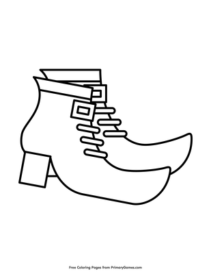 Leprechaun shoes coloring page â free printable pdf from