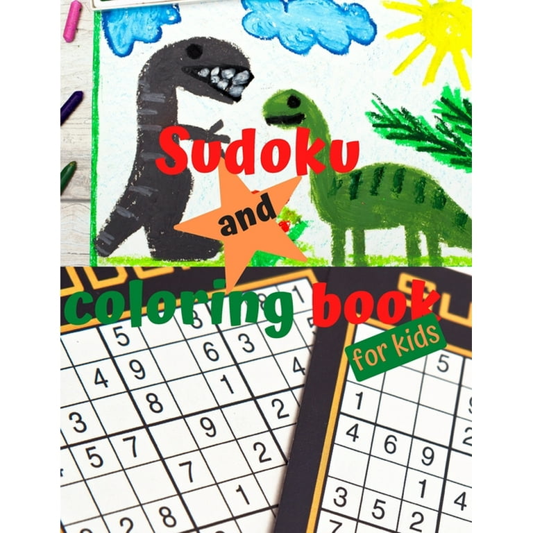 Sudoku and coloring book for kids in activity book for kids paperback