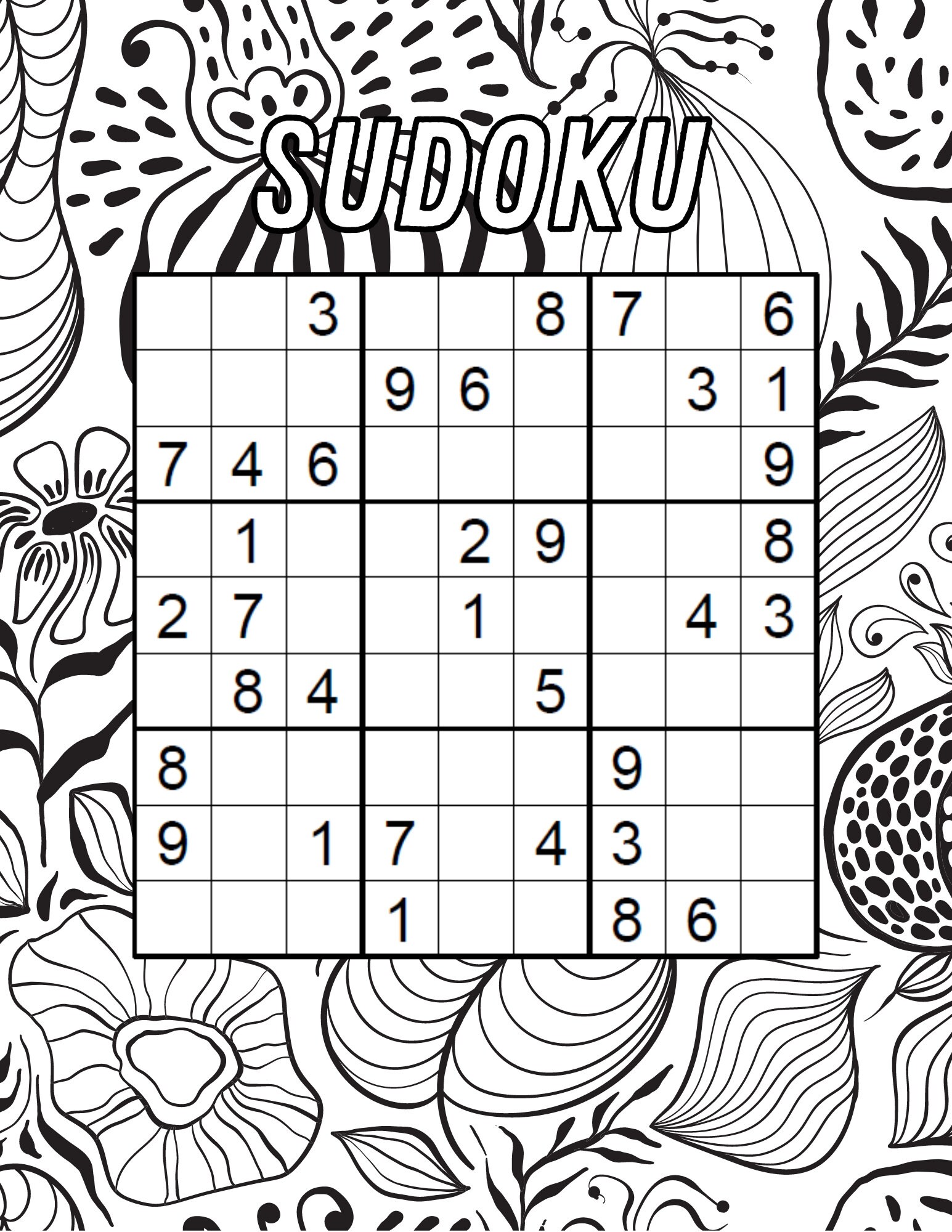 Sudoku coloring book page pdf instant download adult activity book mandala coloring pages for anxiety relief download now