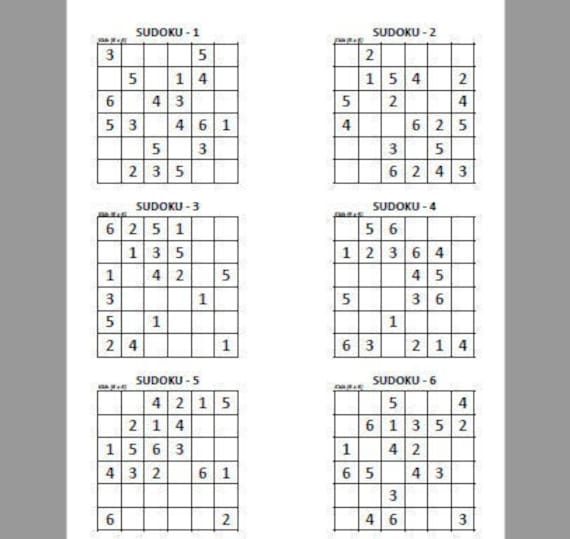 Sudoku puzzles solutions printable pages digital download