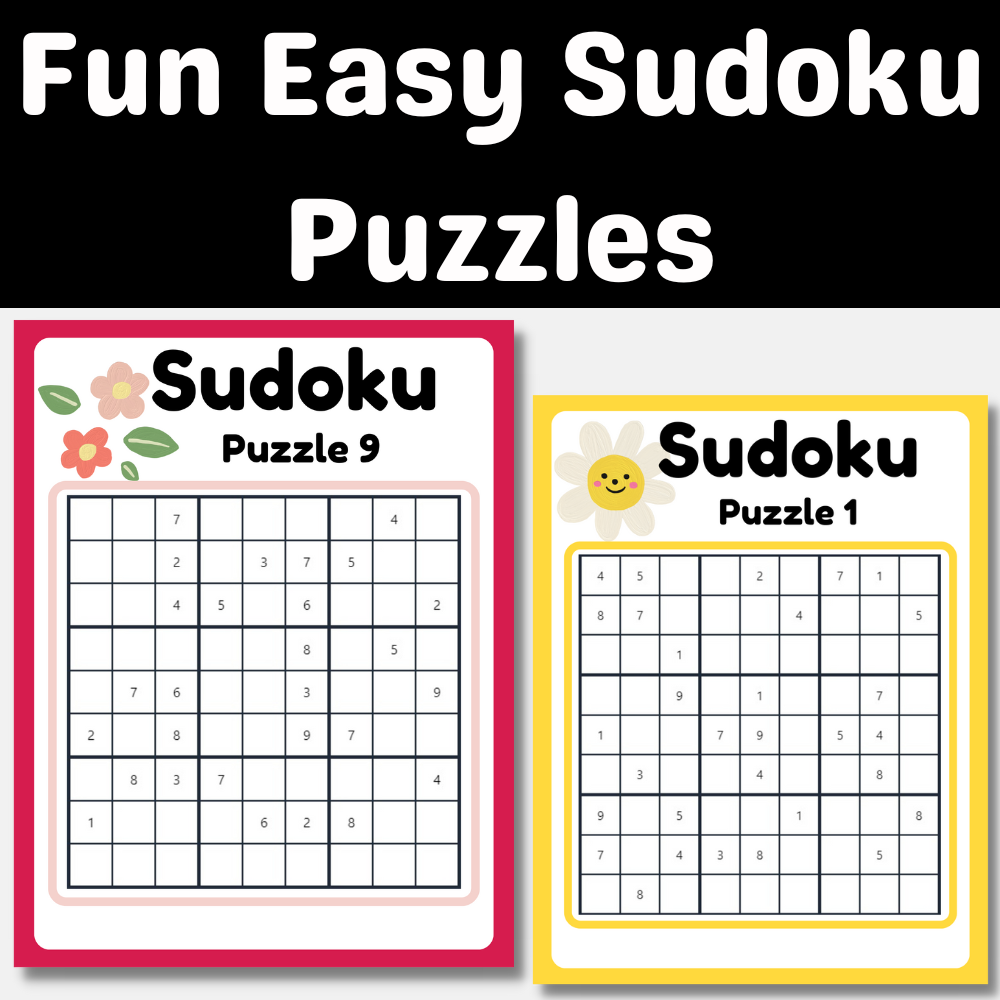 Fun easy sudoku puzzles with answers made by teachers