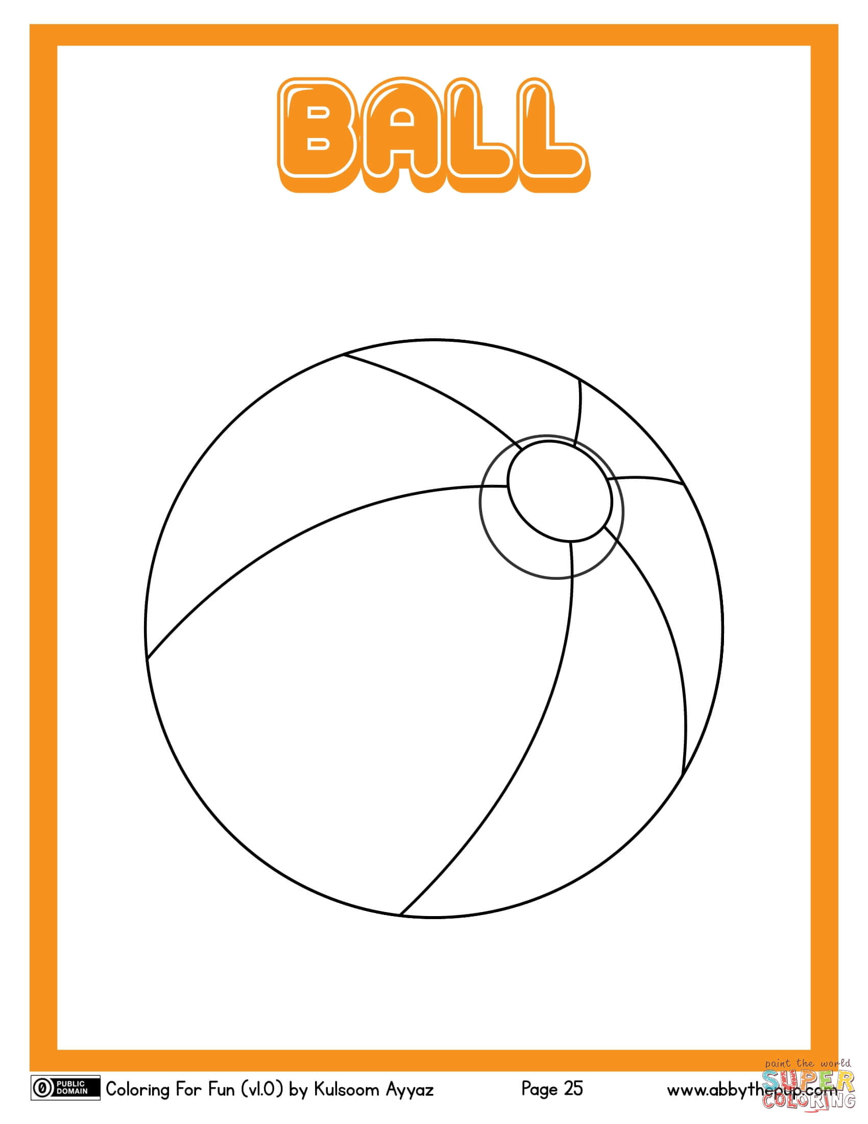 Ball coloring page free printable coloring pages