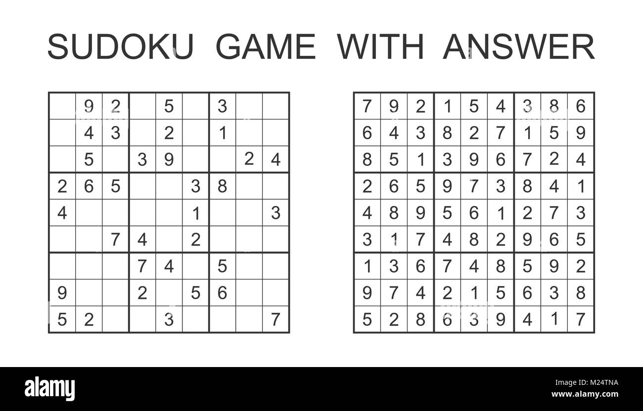 Sudoku game cut out stock images pictures