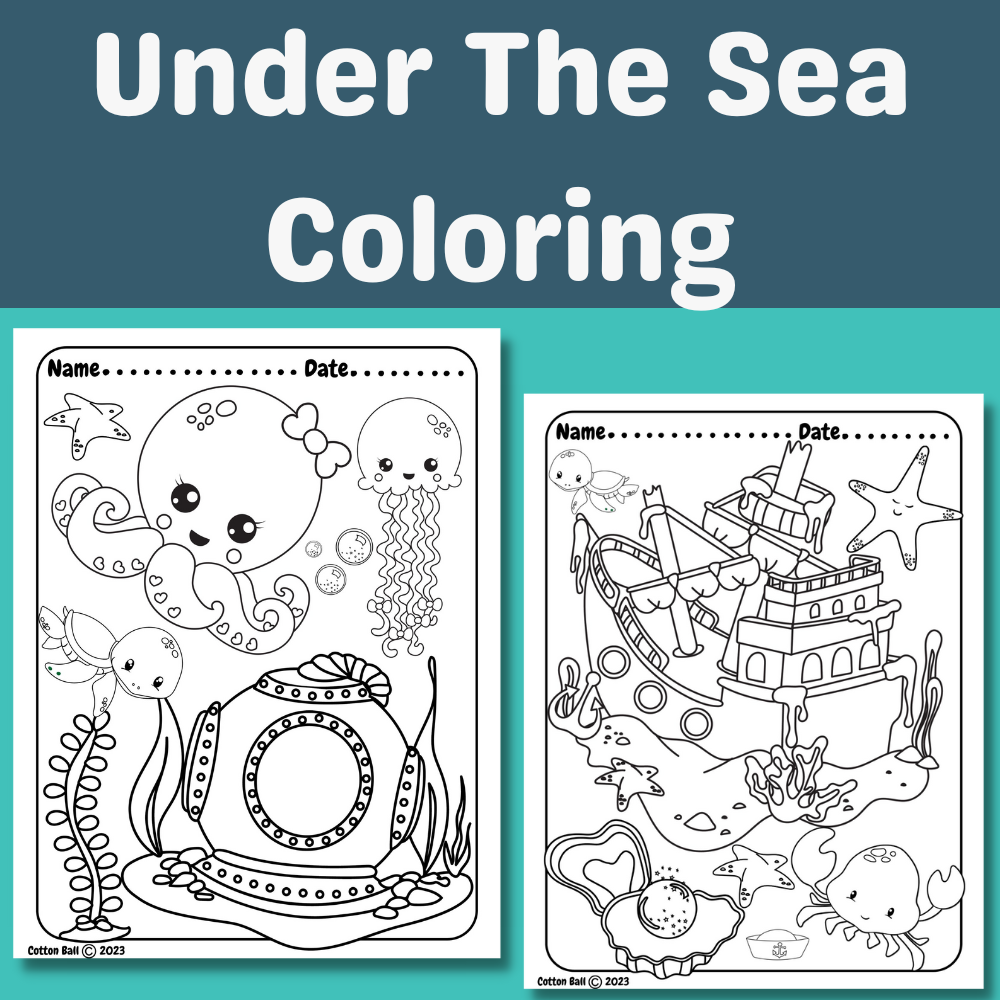 Under the sea coloring made by teachers