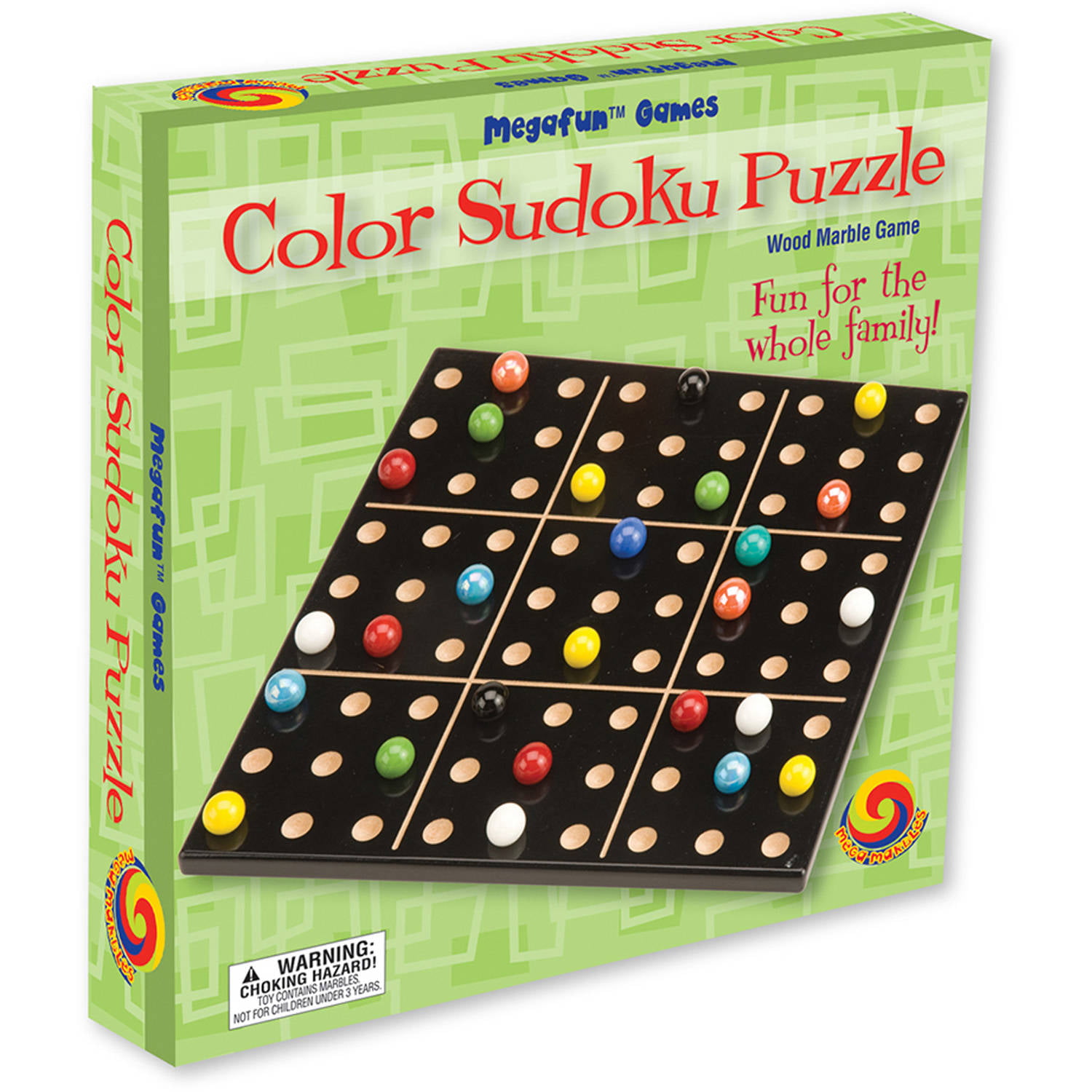 Megafun usa color sudoku wood puzzle game with mega marbles