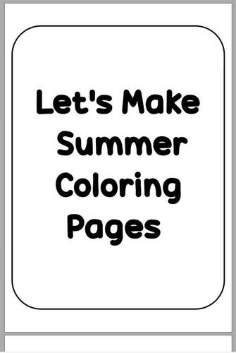 Summer activity book for kids