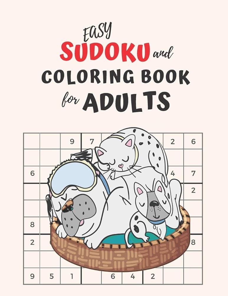 Easy sudoku and coloring book by publishing yannas art and