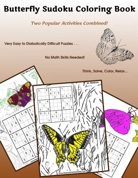 Butterfly sudoku coloring book â hopscotch with daddy