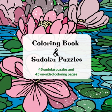 Coloring book and sudoku activity book for women