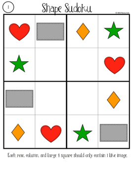 Shape sudoku â colors â shapes â shape puzzles â shape board games