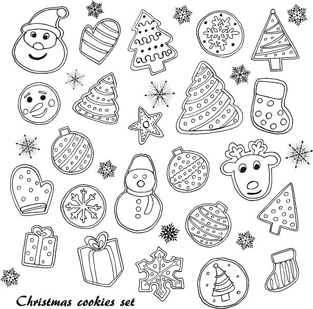 Sugar cookies isolated stock illustrations royalty