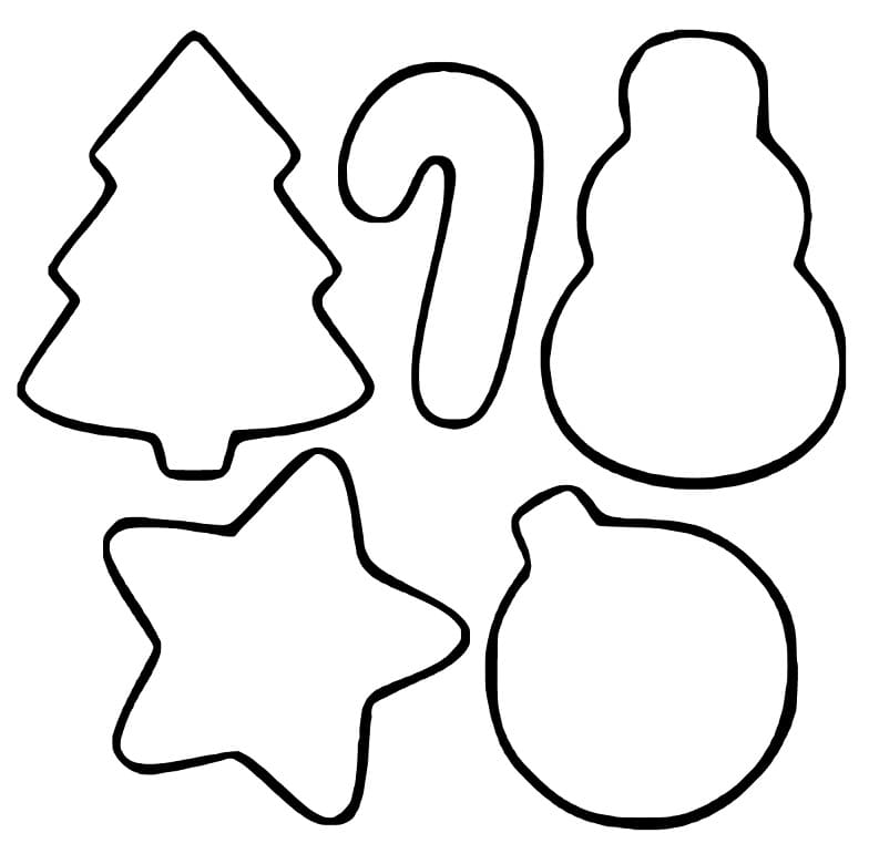 Christmas cookies coloring pages