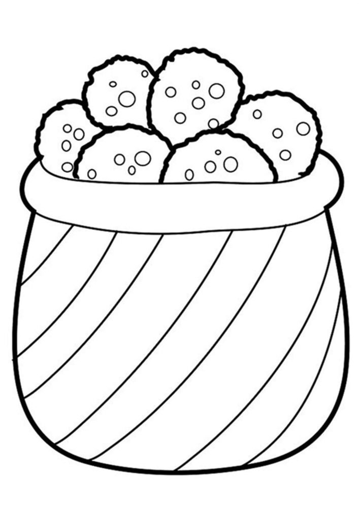 Free easy to print cookie coloring pages