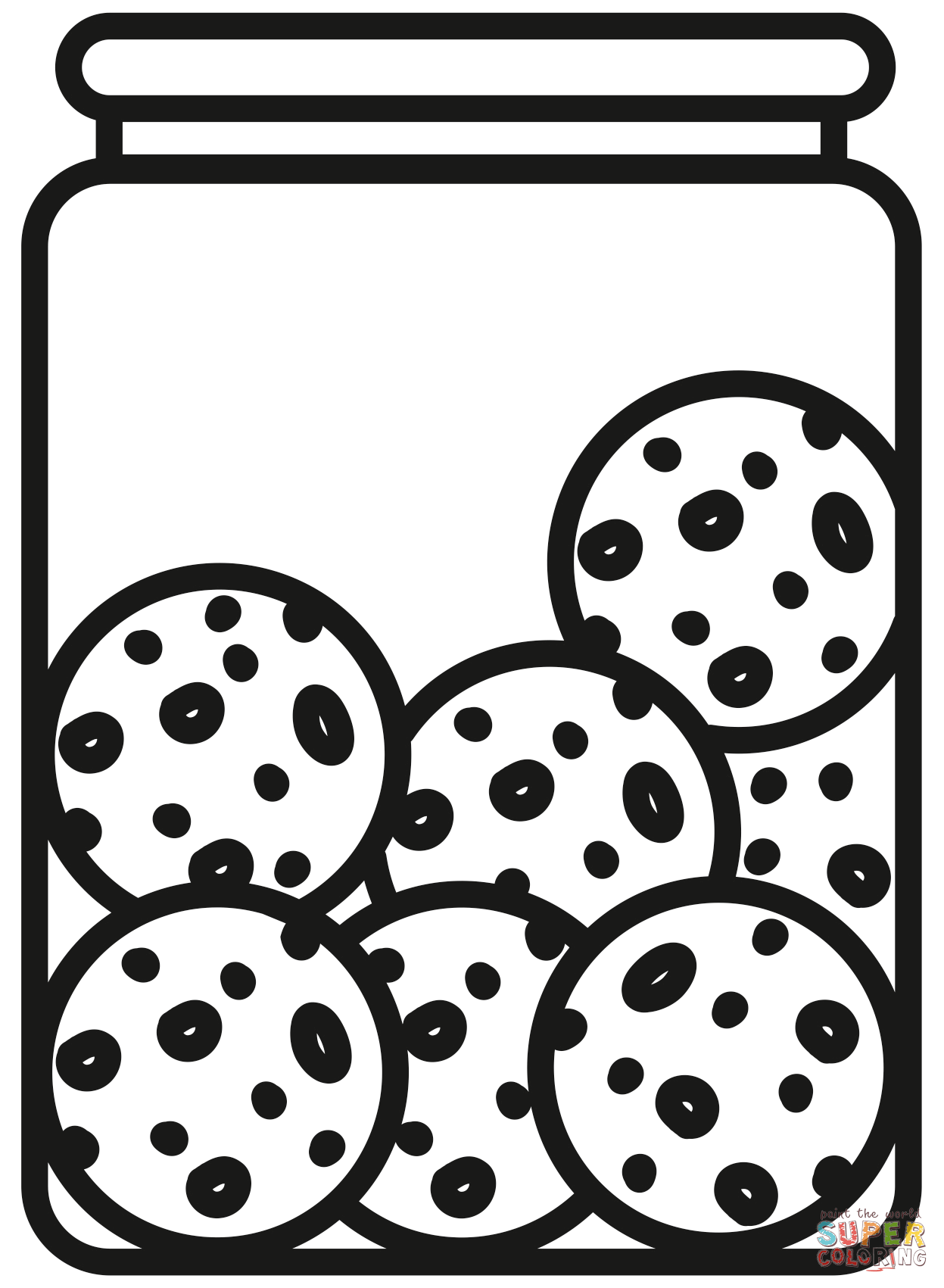 Cookie jar coloring page free printable coloring pages