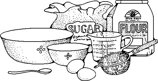 Baking clip art black and clip art clip art borders vintage drawing