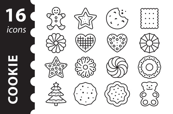 Thousand christmas cookies icon royalty