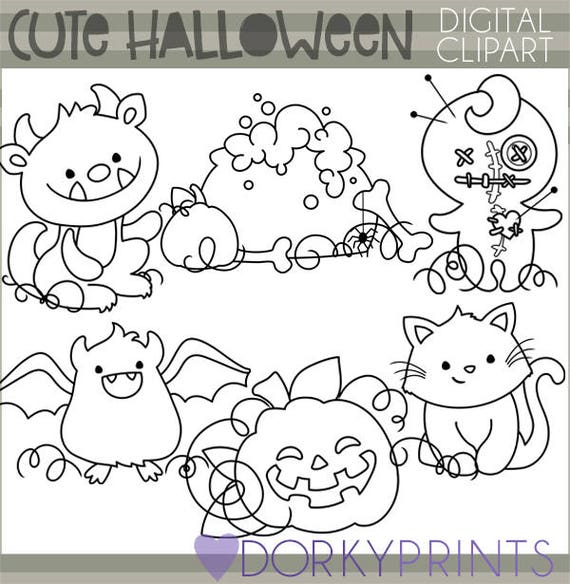 Halloween clipart set for sublimation sticker design sugar cookies classroom projects craft party decor digital download