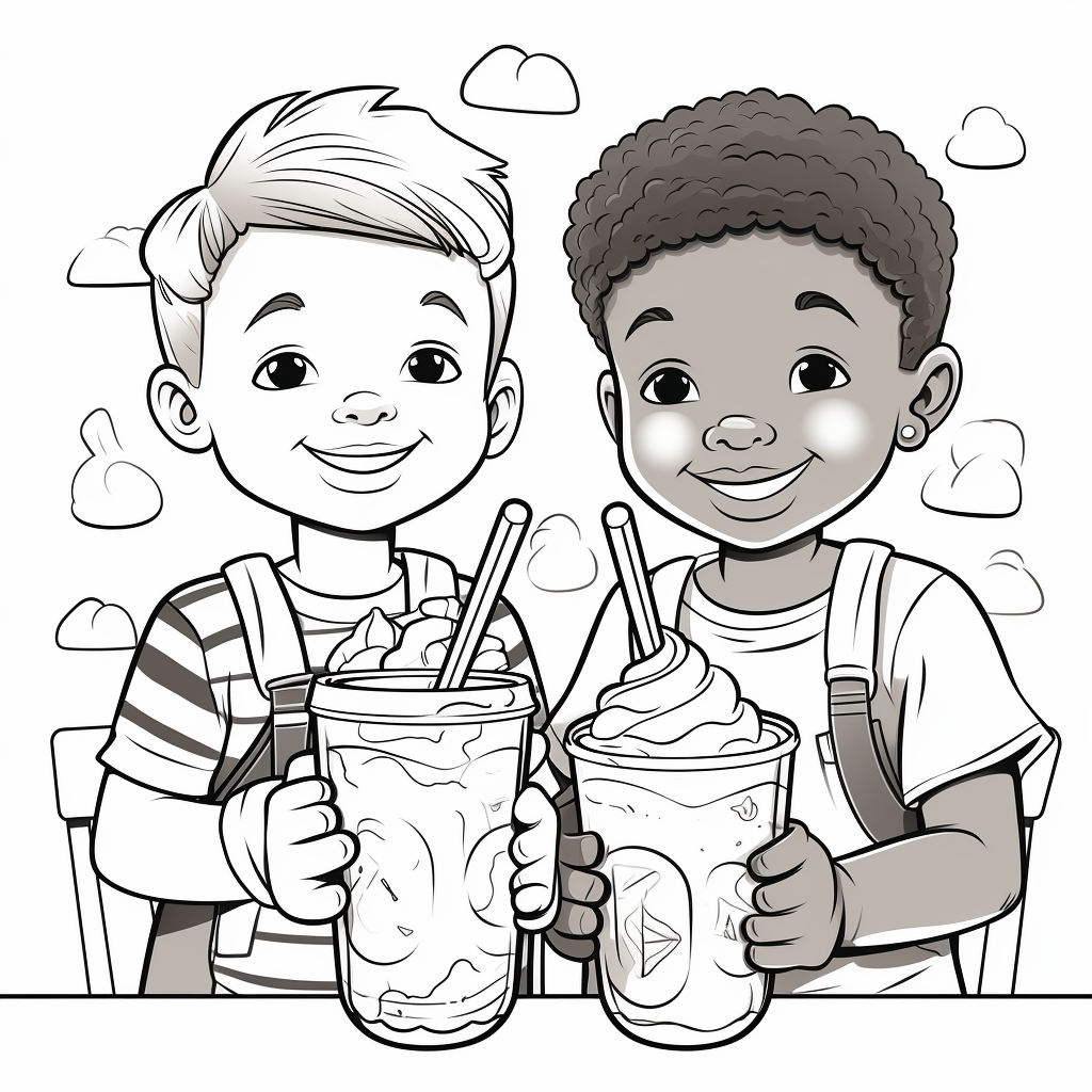 Milkshake coloring page