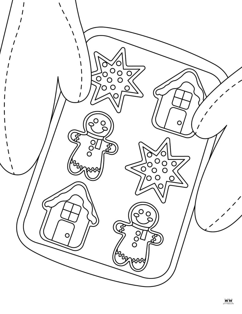 Christmas cookies coloring pages