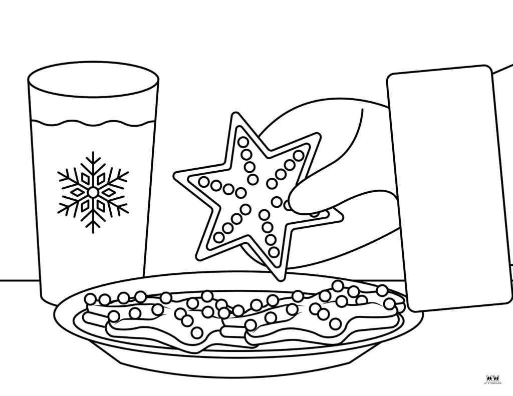 Christmas cookies coloring pages