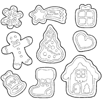 Christmas sugar cookies coloring pages