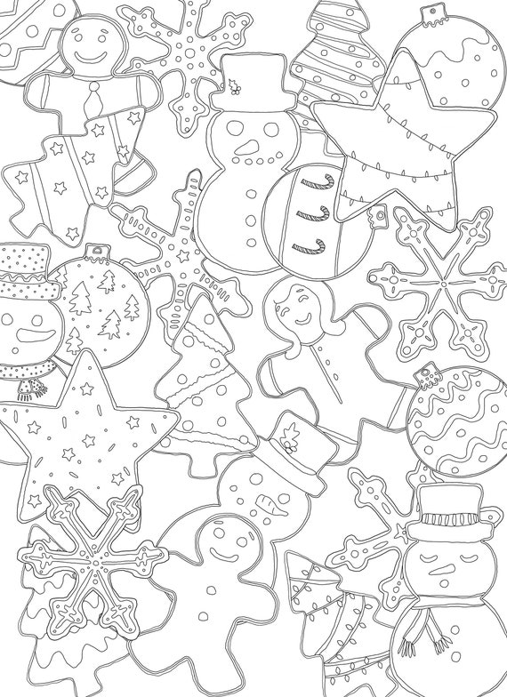 Sugar cookies coloring page