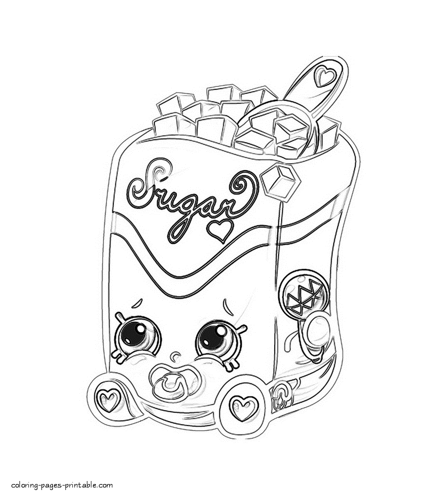 Shopkins colouring pages free printable sugar lump coloring