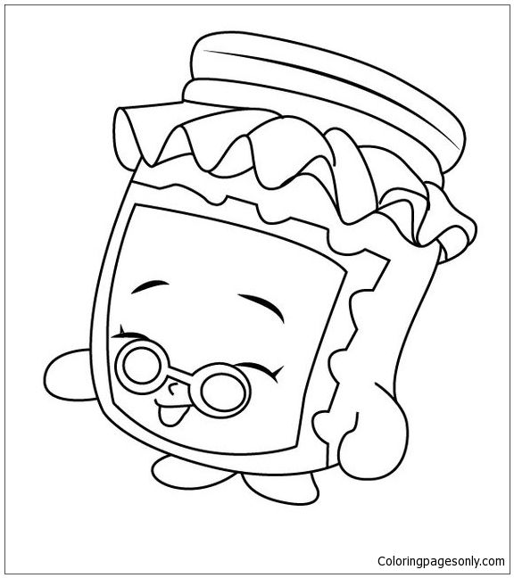 Gran jam from shopkins coloring page shopkins colouring pages shopkins coloring pages free printable shopkin coloring pages