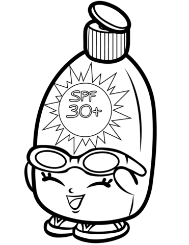 Sunny screen shopkin coloring page free printable coloring pages