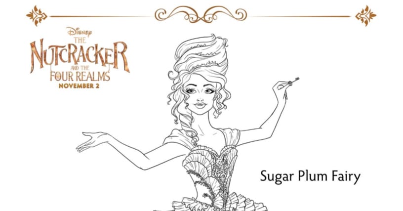 Sugar plum fairy coloring page