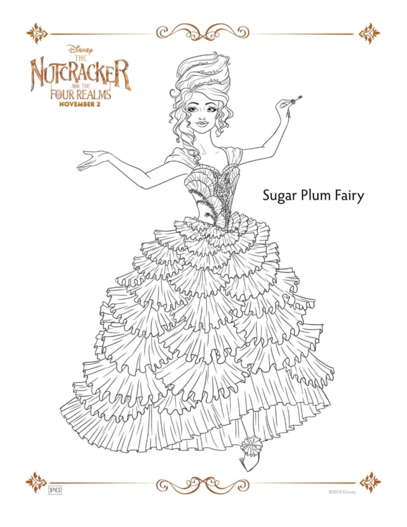 Sugar plum fairy coloring page