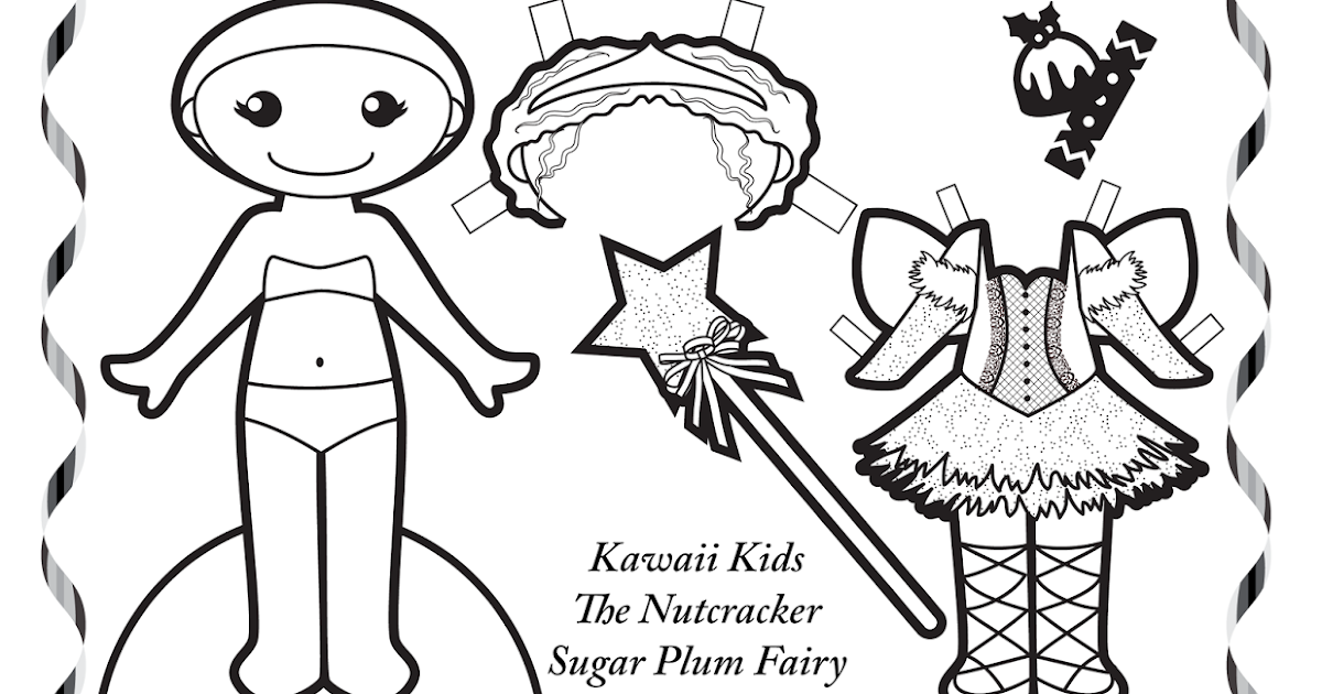 Paper doll school kawaii kids