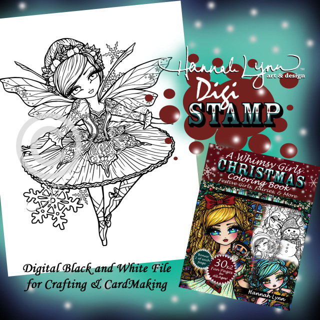 Sugar plum fairy digi stamp