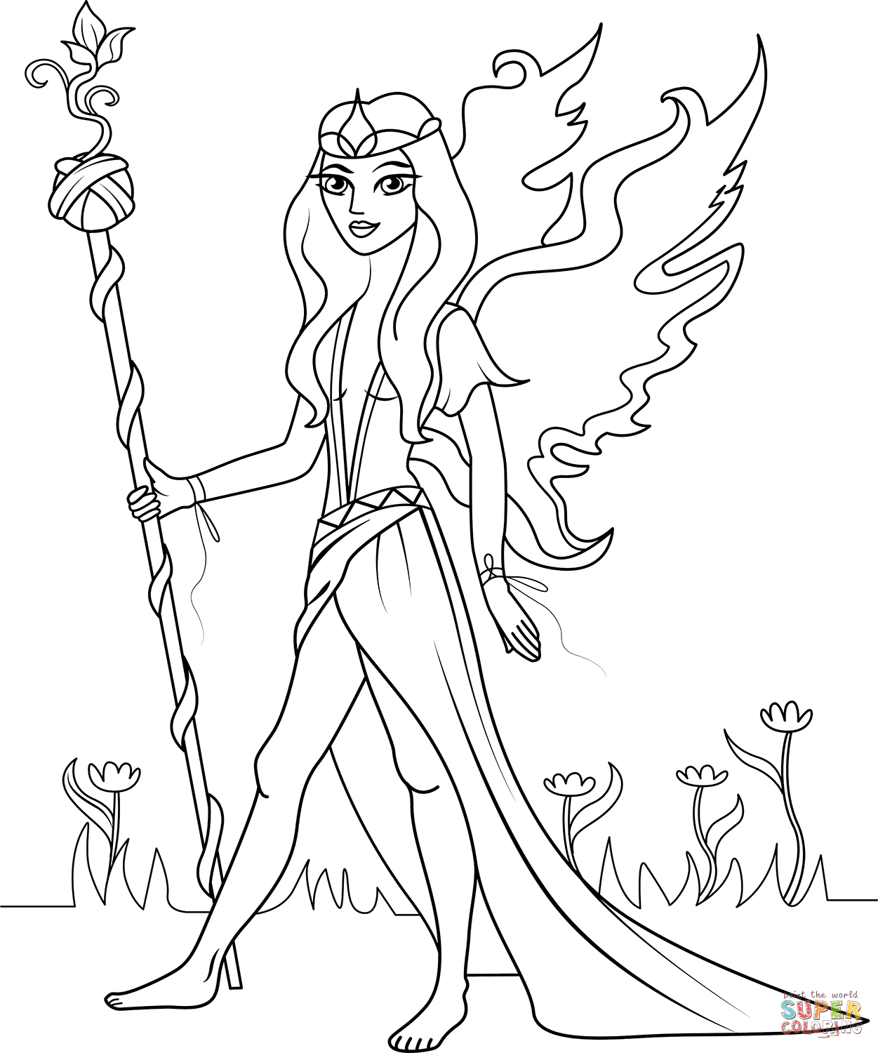 Aine fairy coloring page free printable coloring pages