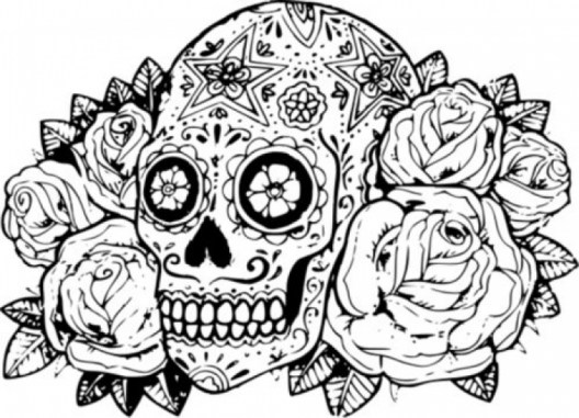 Free printable sugar skull coloring pages