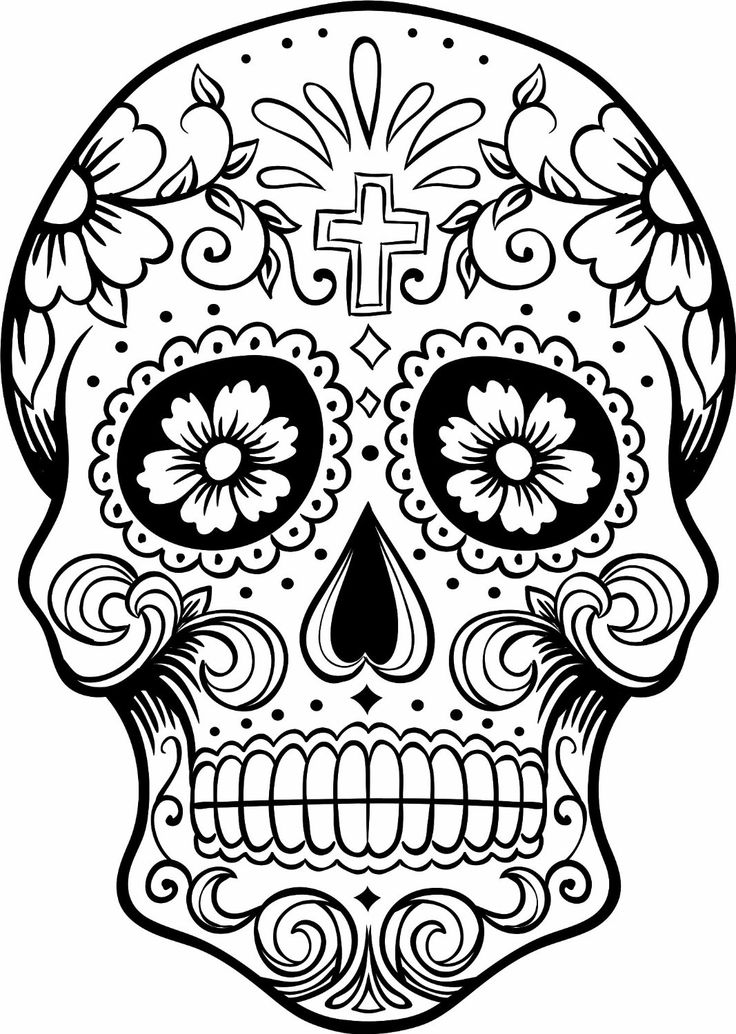 Sugar skull coloring pages