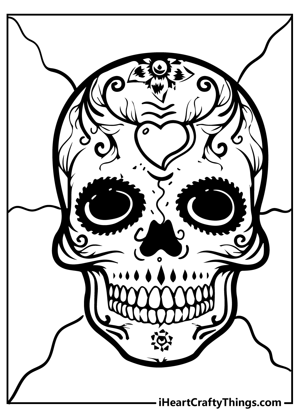 Sugar skull coloring pages free printables