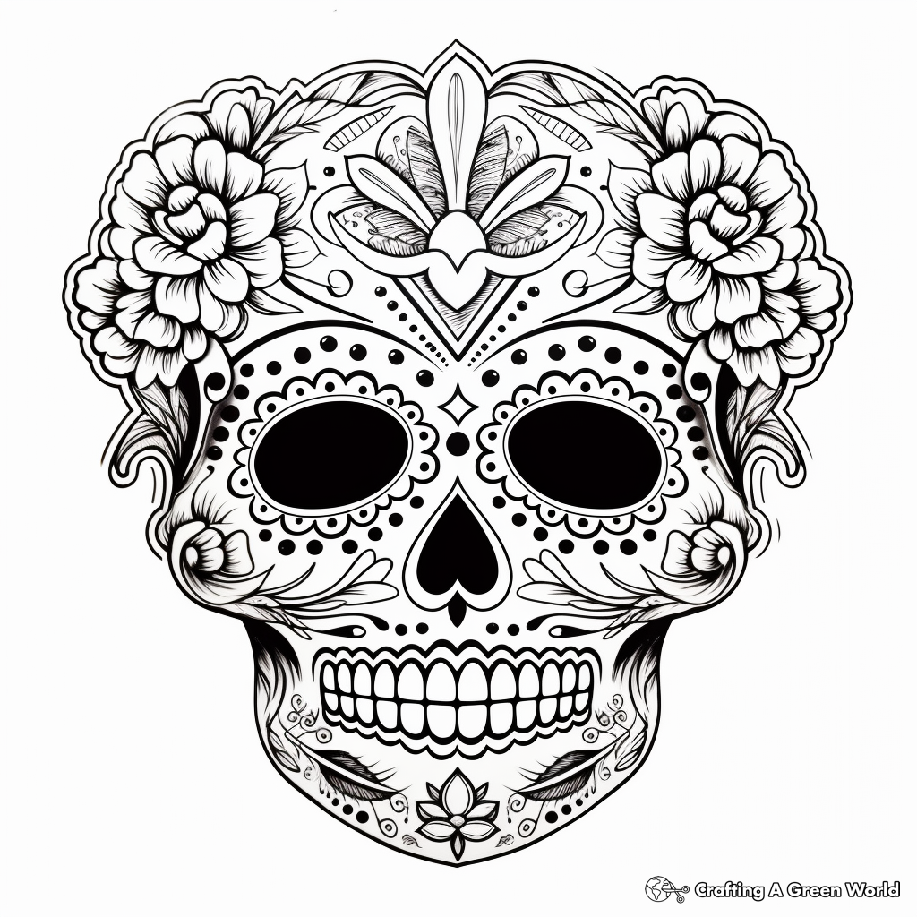 Day of the dead coloring pages