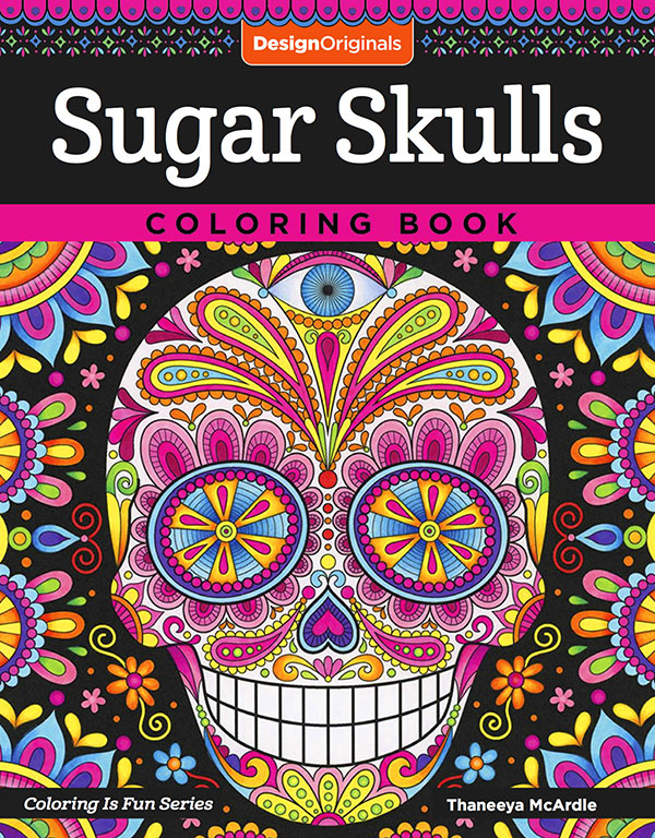 Sugar skulls coloring book by mcardle â