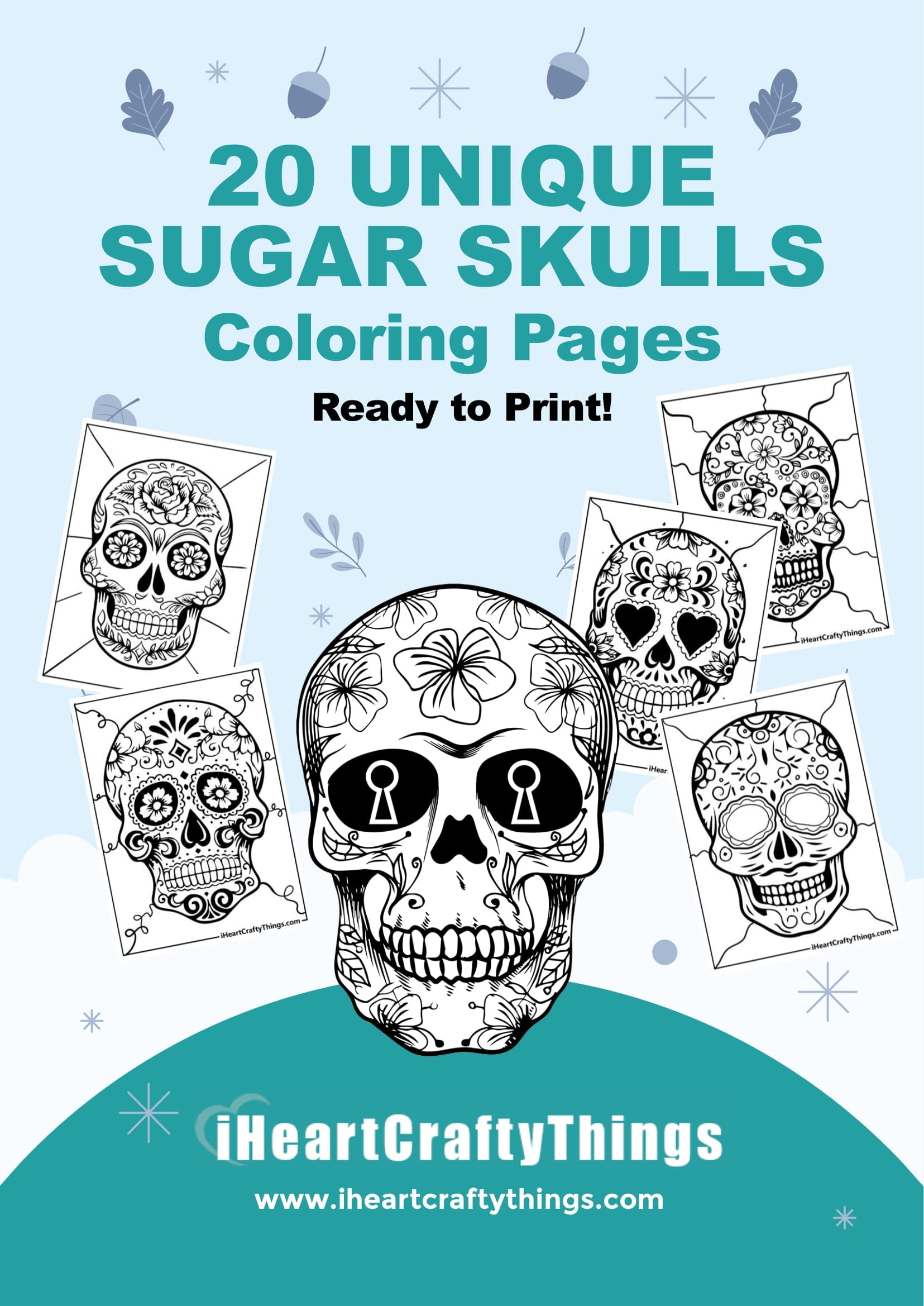 Sugar skull coloring pages â i heart crafty things