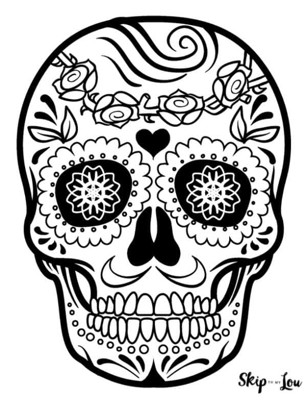 Sugar skull coloring pages skip to my lou