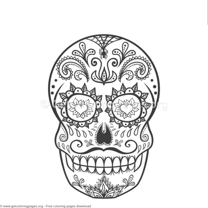 Zentangle sugar skulls coloring pages â getcoloringpaâ na