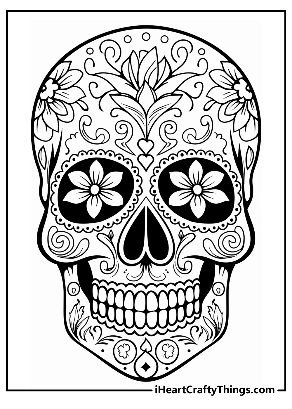 Sugar skull coloring pages free printables