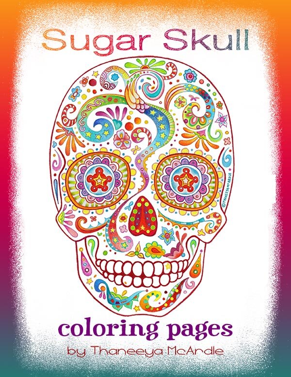 Sugar skull coloring pages