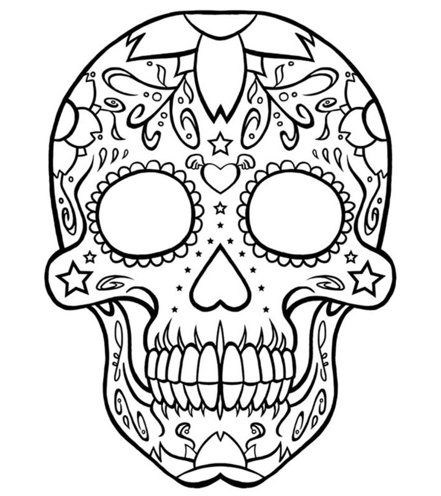 Top skull coloring pages for your little one
