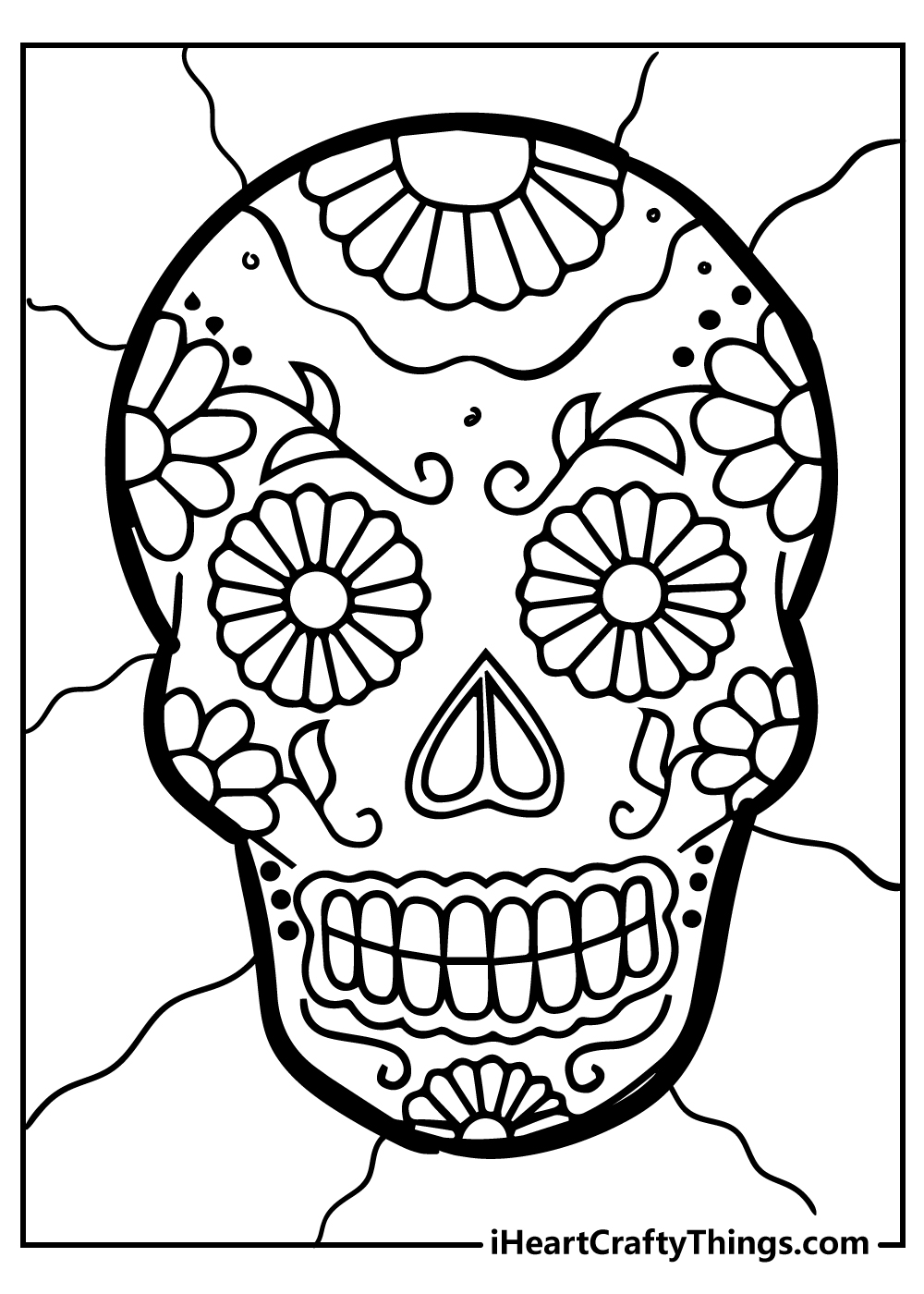 Sugar skull coloring pages free printables