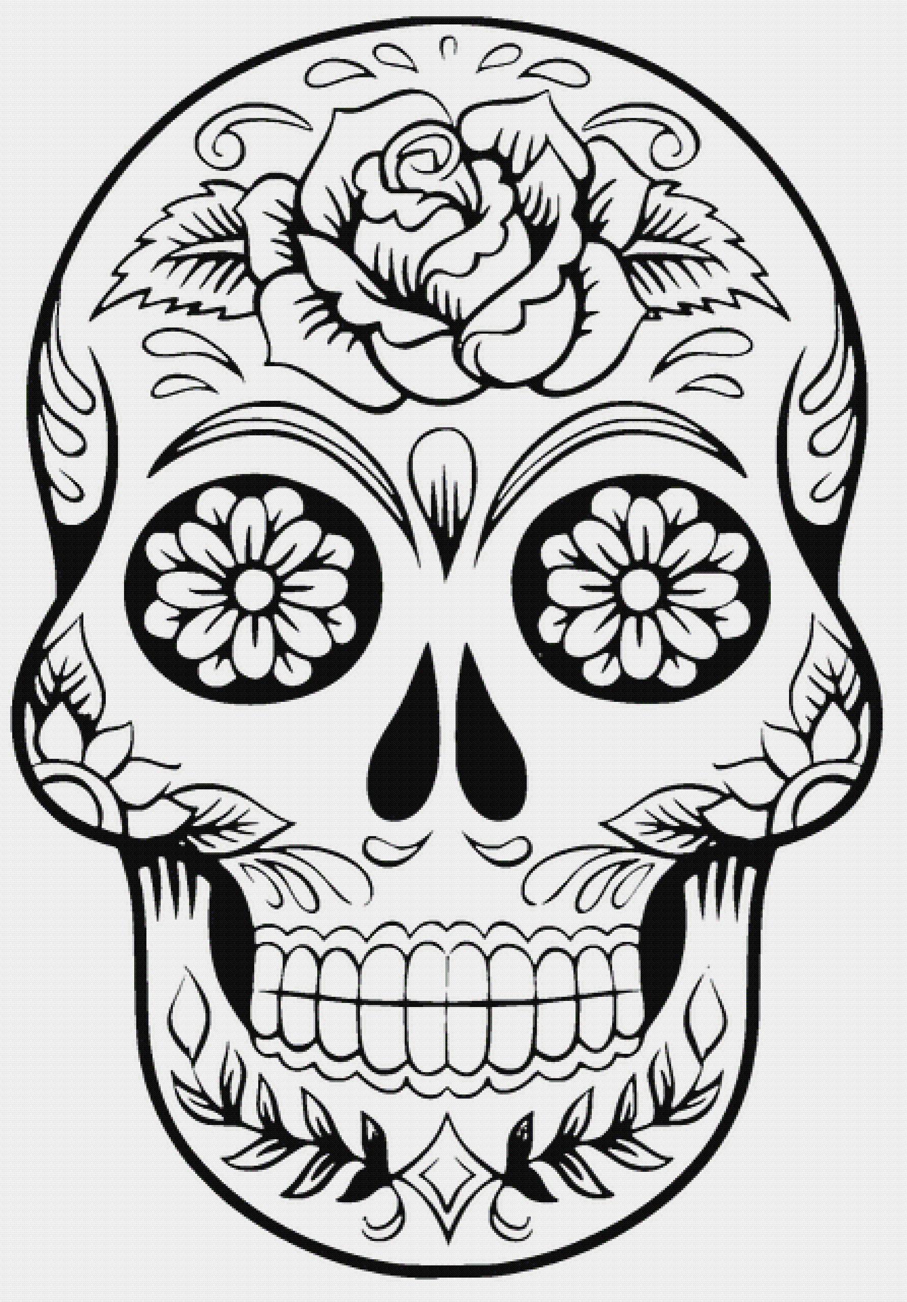 Sugar skull cross