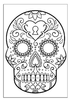 Embrace mexican heritage printable sugar skulls for coloring pages collection