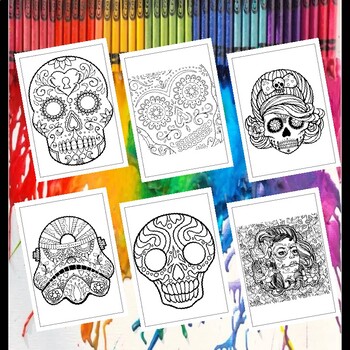 Embrace mexican heritage printable sugar skulls for coloring pages collection